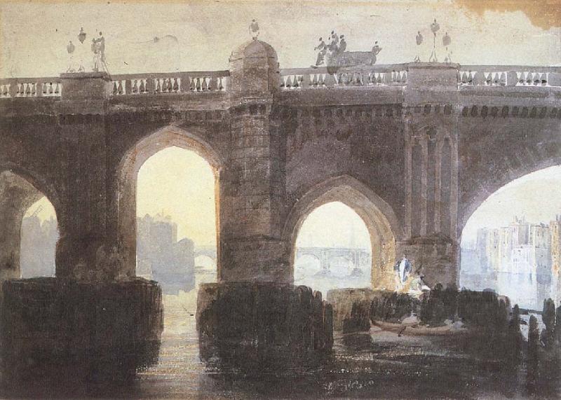 Joseph Mallord William Turner Old London bridge oil painting image